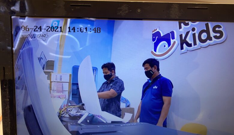 ติดตั้งระบบกล้อง CCTV ร้าน Rocking Kids เมกาบางนา